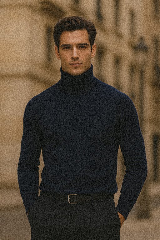 Jersey azul marino de cuello alto de Legado Club