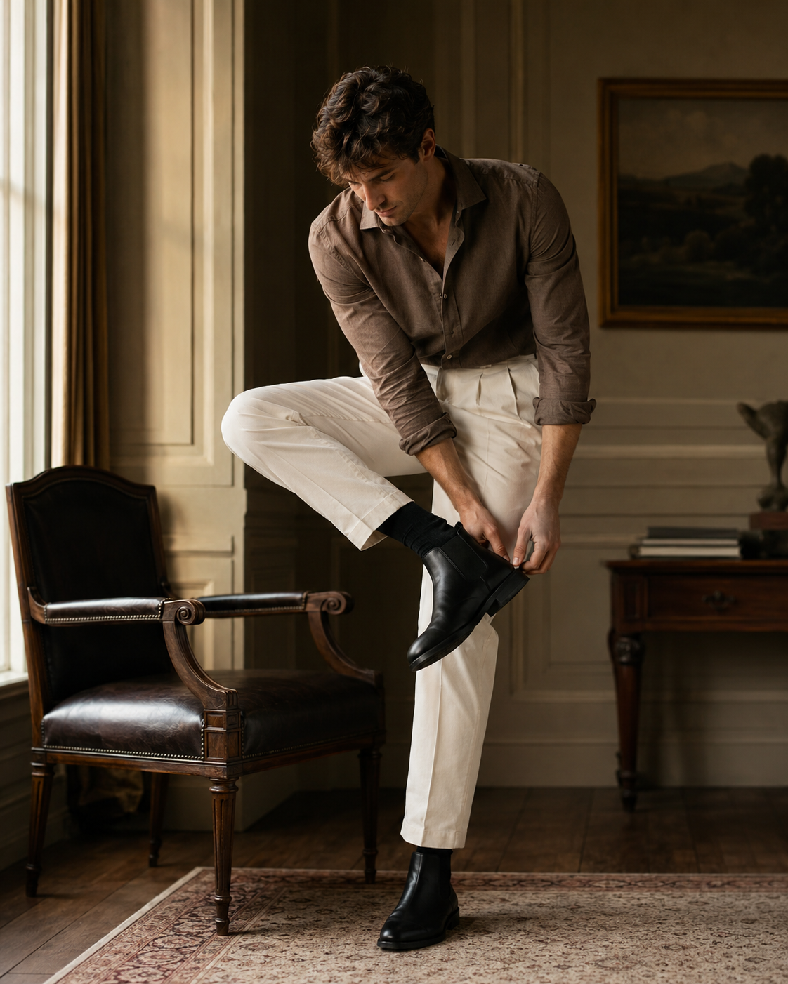 Botas Chelsea negras para hombre