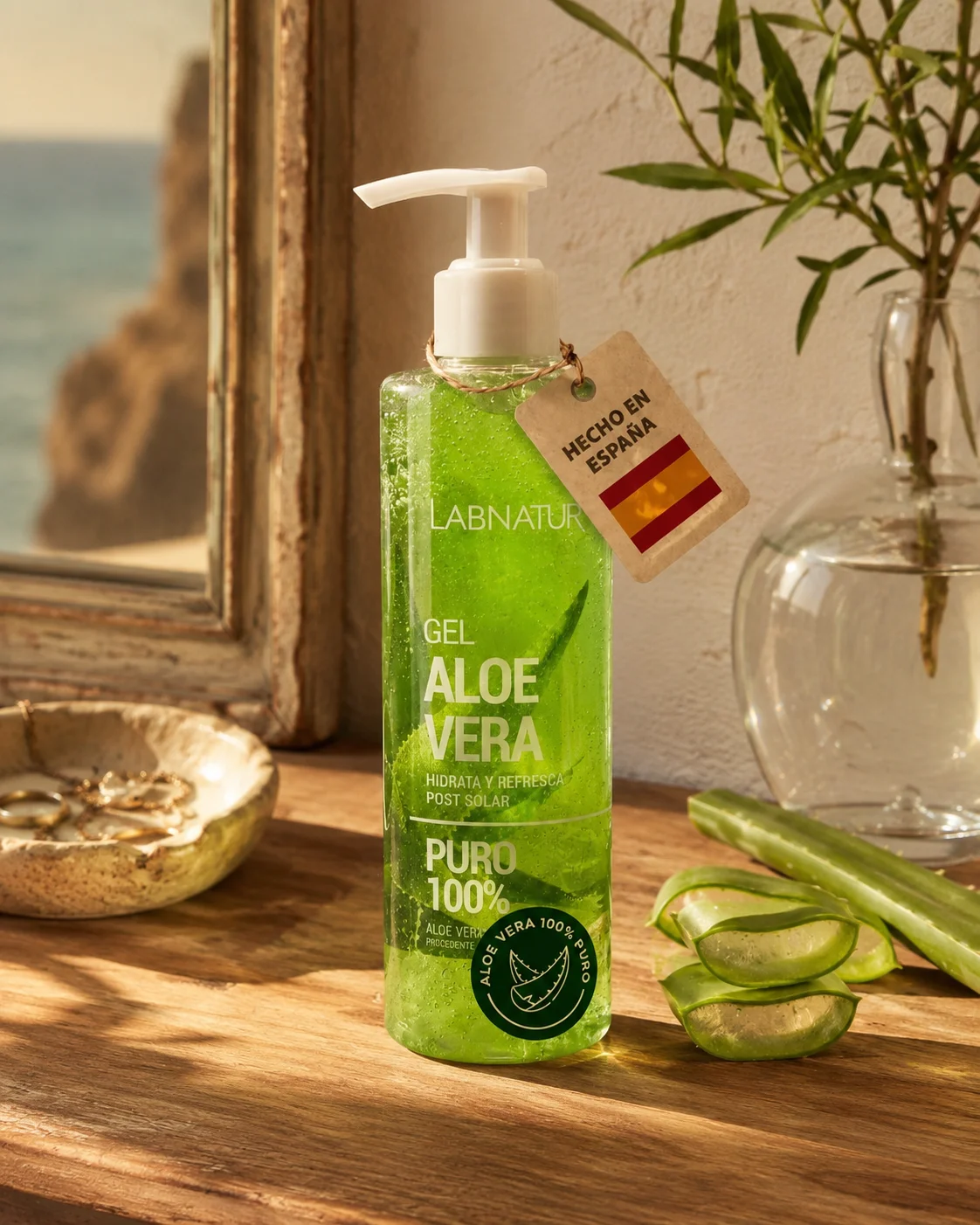 Aloe vera puro para quemaduras solares