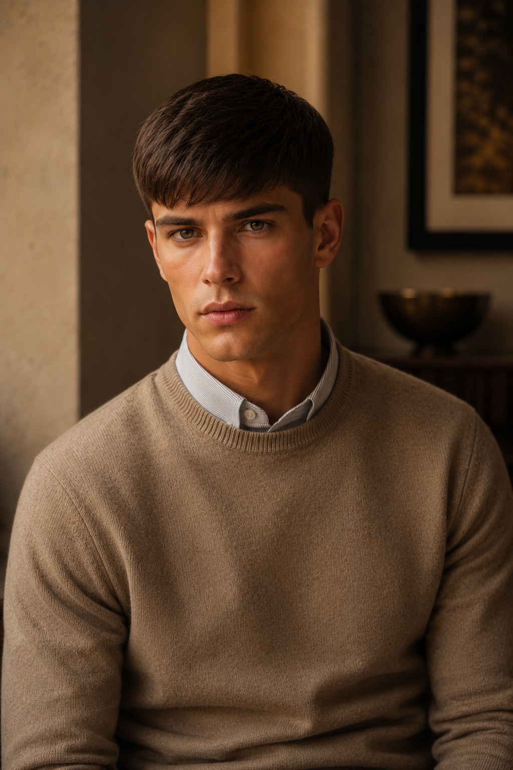 Corte de pelo liso para hombre