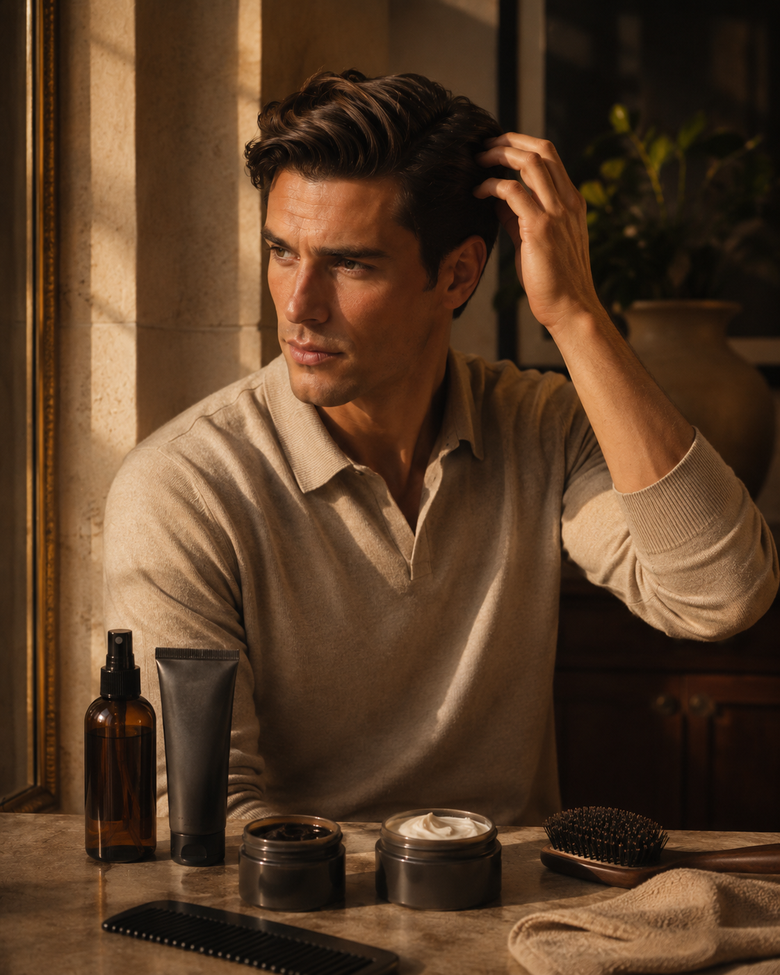 Mantenimiento y producto para cortes de pelo de hombre