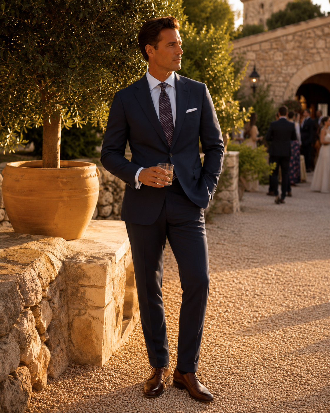 Traje de lino para boda de verano hombre