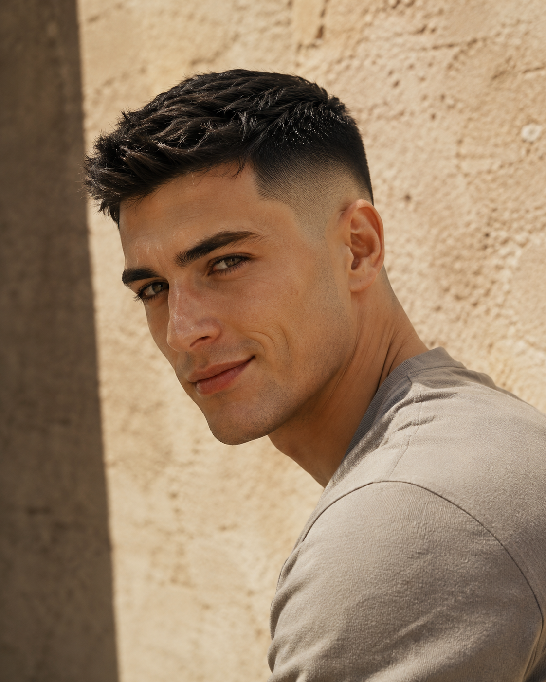 Corte fade degradado para hombre
