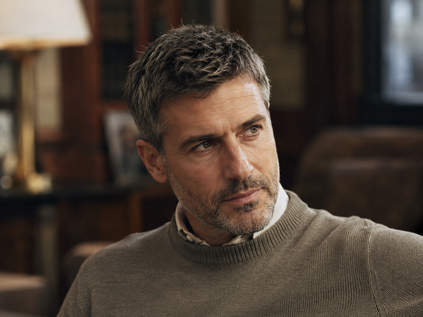 Corte de pelo corto para disimular canas en hombre