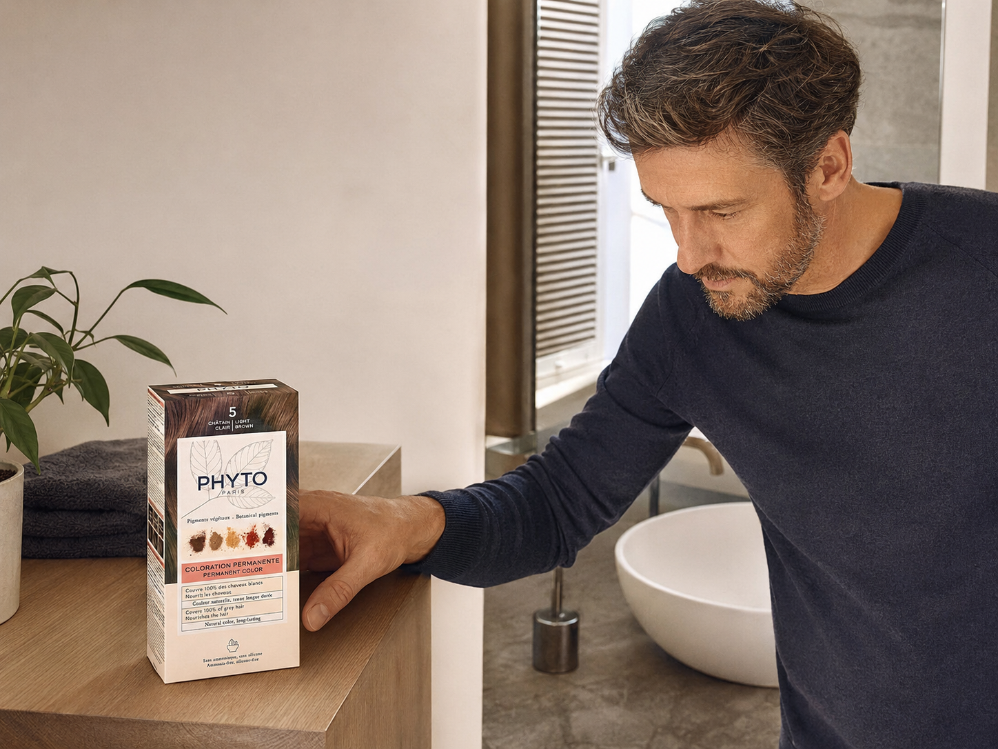 Tintes para cubrir canas por completo en hombre, Phyto Naturtint Khadi