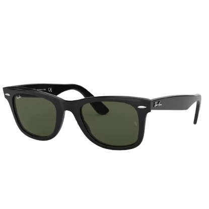 Ray-Ban Wayfarer negra, la montura de gafas de sol más versátil para hombre