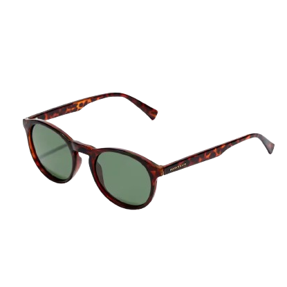 Hawkers montura carey redonda polarizada marrón oscuro para hombre