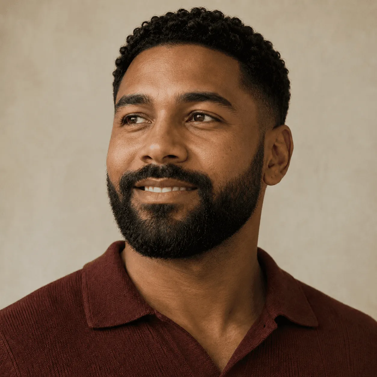 Barba y bigote conectados para hombre