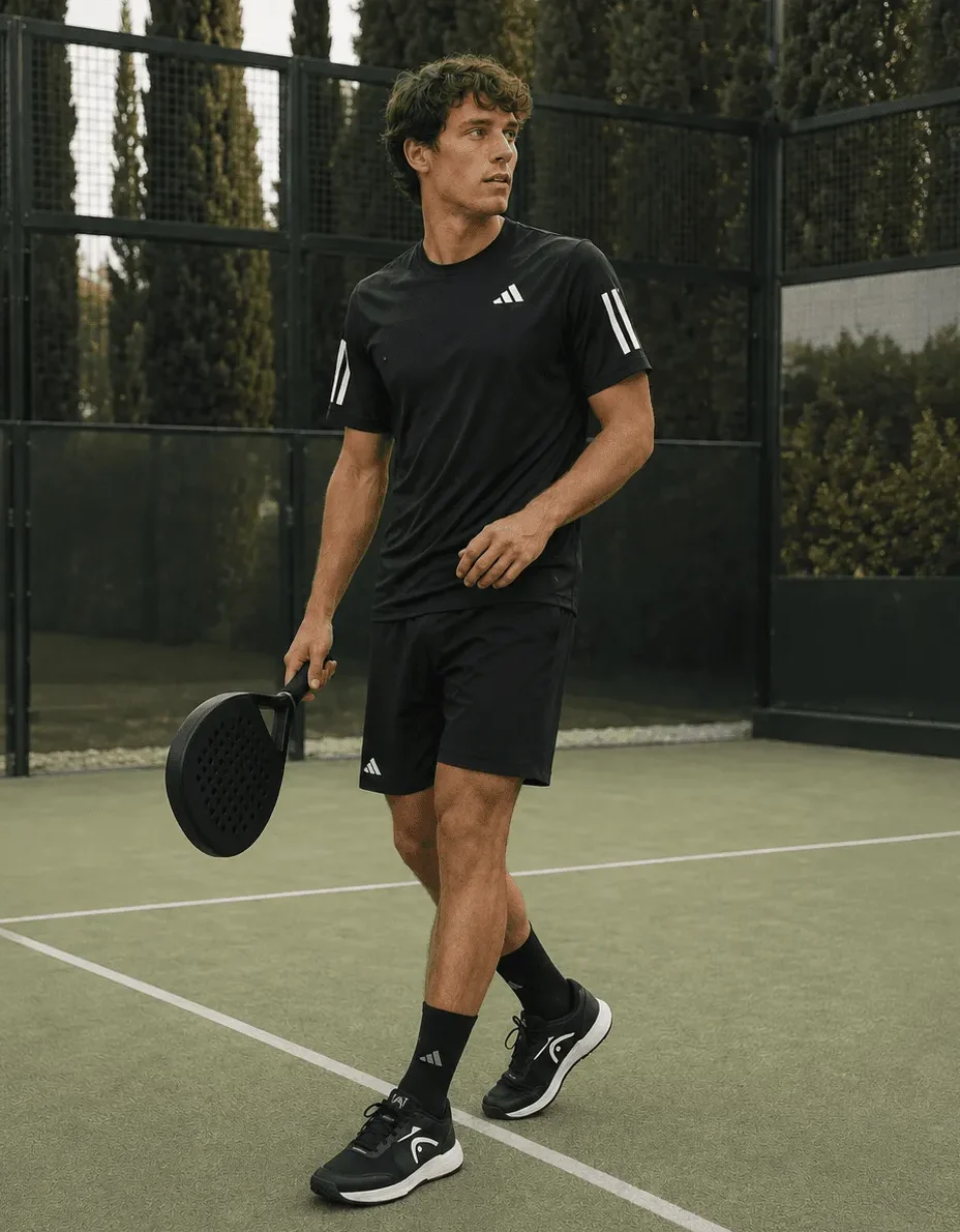 Camiseta y calzonas adidas en negro