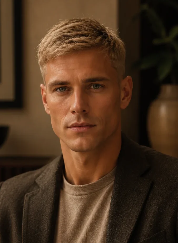 Corte de pelo fino para hombre