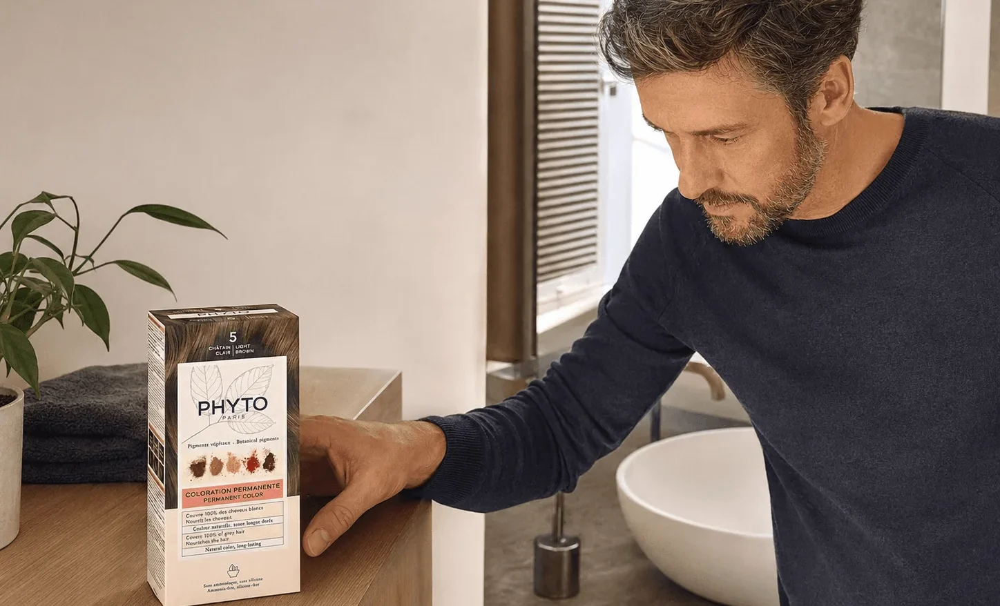 Tintes para cubrir canas por completo en hombre, Phyto Naturtint Khadi
