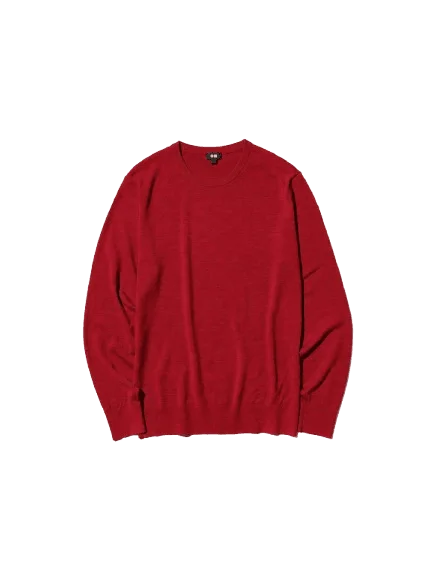Jersey rojo de lana para hombre