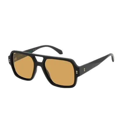 Gafas de sol rectangulares de poliamida con lente polarizada negra para hombre