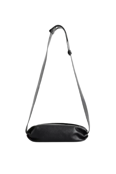 Bolso bandolera Module de piel negra de COS