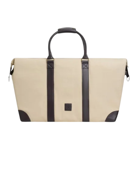 Bolsa de viaje de algodón reforzado beige de Silbon