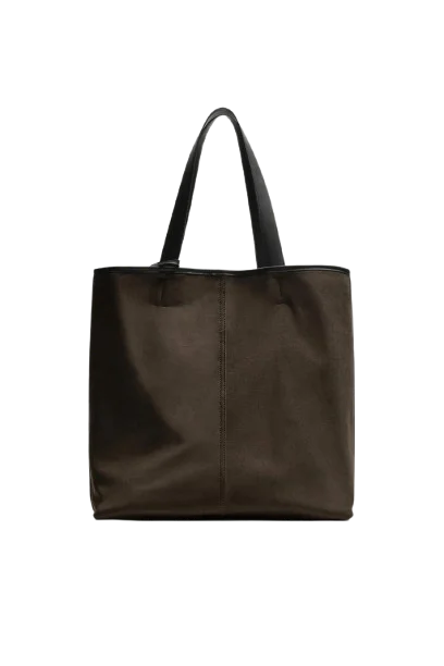 Bolso shopper reversible negro de Zara