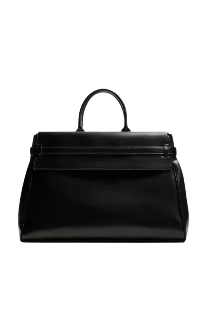 Bolso de mano extragrande negro de Zara
