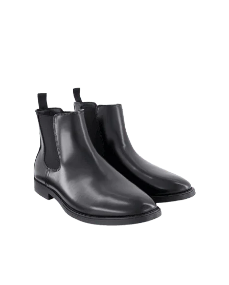 Botas Chelsea de piel negras para hombre