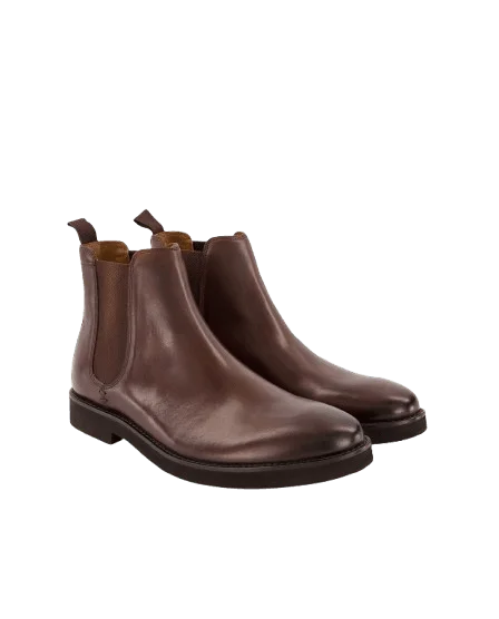 Botas de piel marrón para hombre