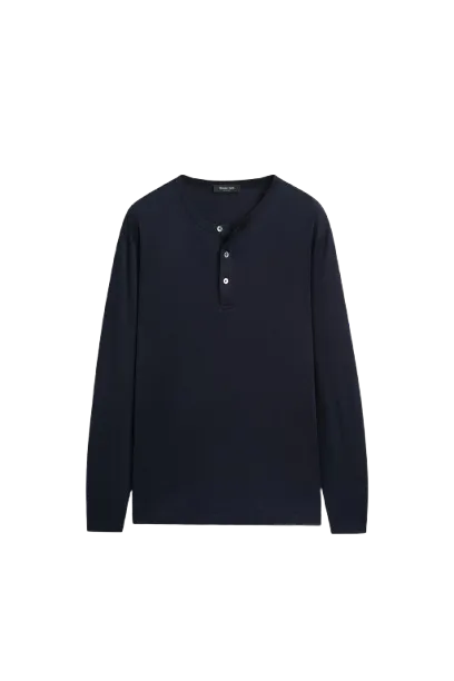Pantalón de traje combinado con camiseta henley para hombre