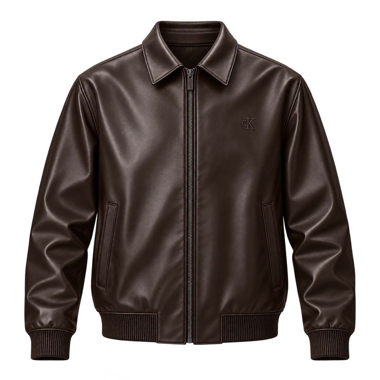 Cazadora de piel para hombre