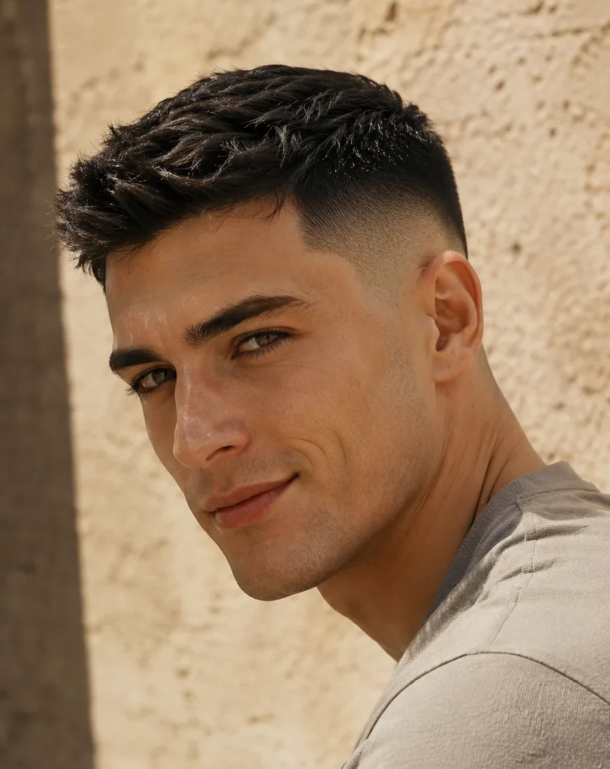 Corte fade degradado para hombre