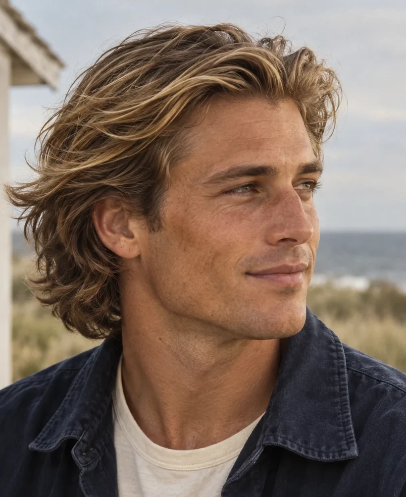 Corte flow cut estilo surfero para hombre