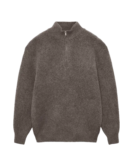Jersey con media cremallera para hombre invierno