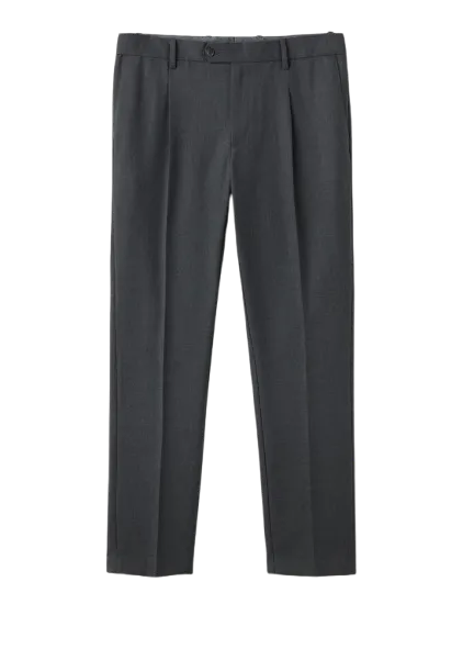 Pantalón de lana gris para hombre